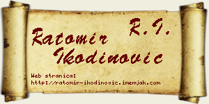 Ratomir Ikodinović vizit kartica